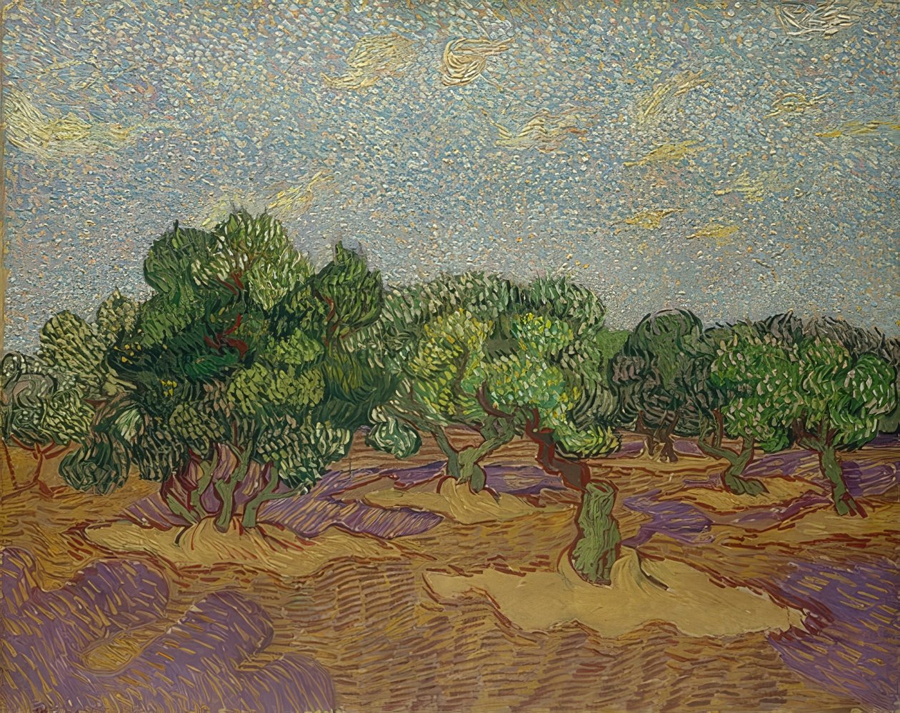 Olajfák. 1889 alkotó: Vincent van Gogh