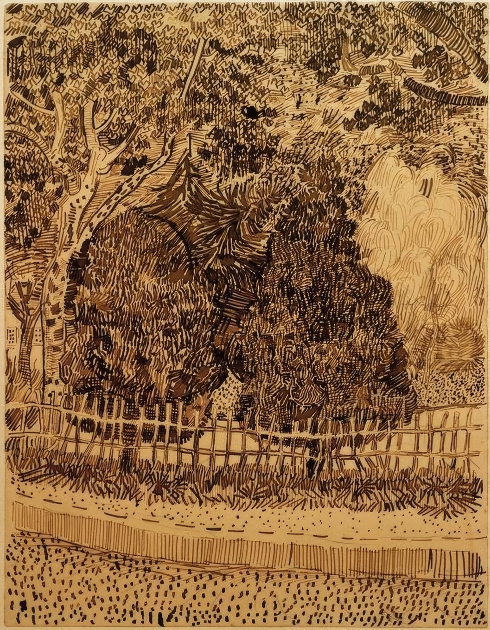 Park kerítéssel alkotó: Vincent van Gogh