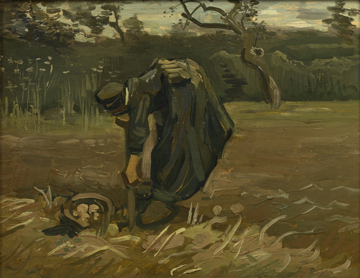 Parasztasszony, burgonyát szed, 1885 alkotó: Vincent van Gogh