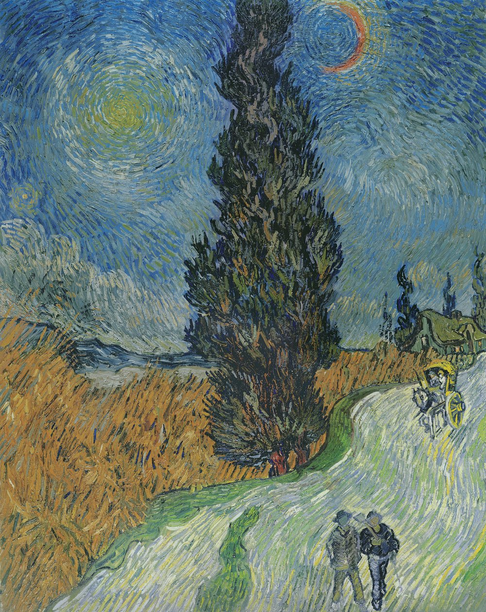 Út ciprusokkal alkotó: Vincent van Gogh