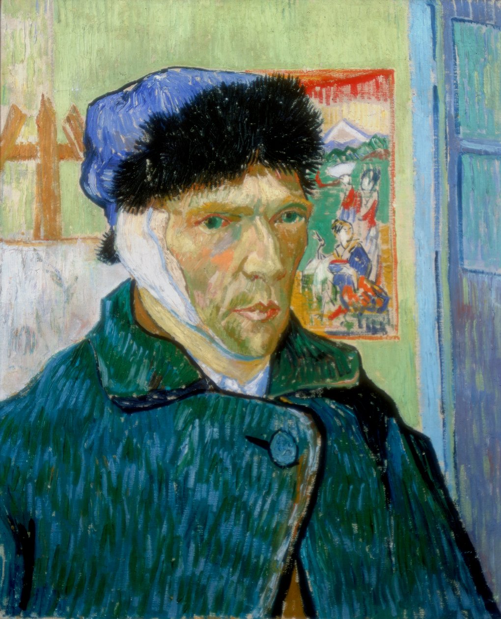 Önarckép bekötözött füllel, 1889 alkotó: Vincent van Gogh