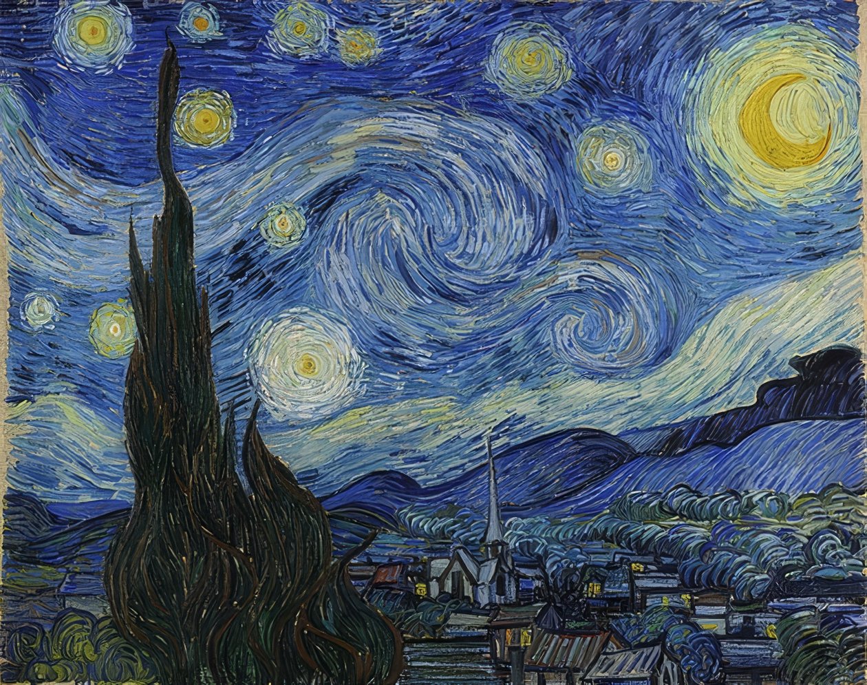 Csillagos éj. 1889 alkotó: Vincent van Gogh