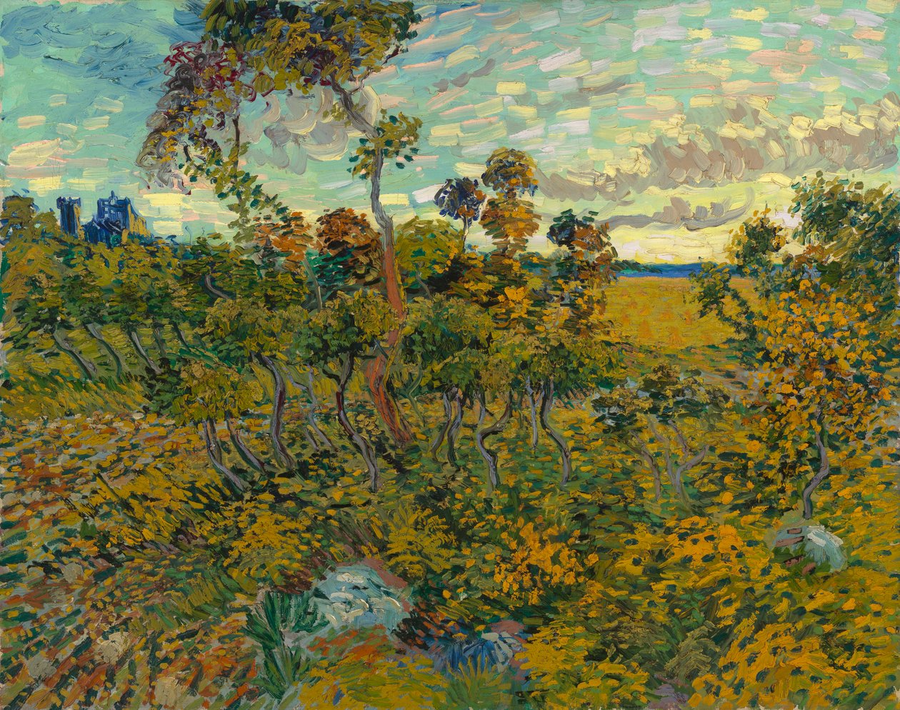 Naplemente Montmajourban alkotó: Vincent van Gogh