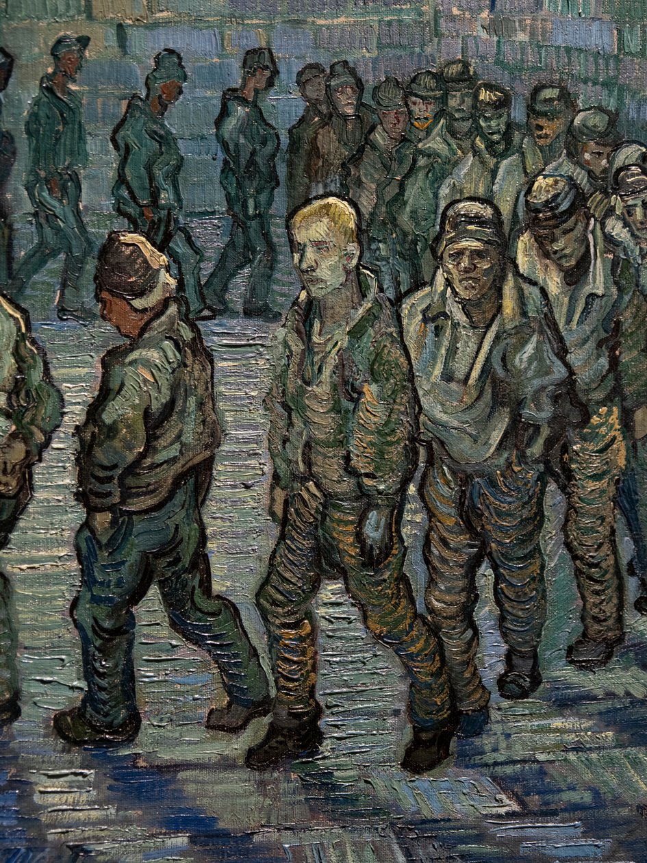 A börtönudvar (részlet) alkotó: Vincent van Gogh