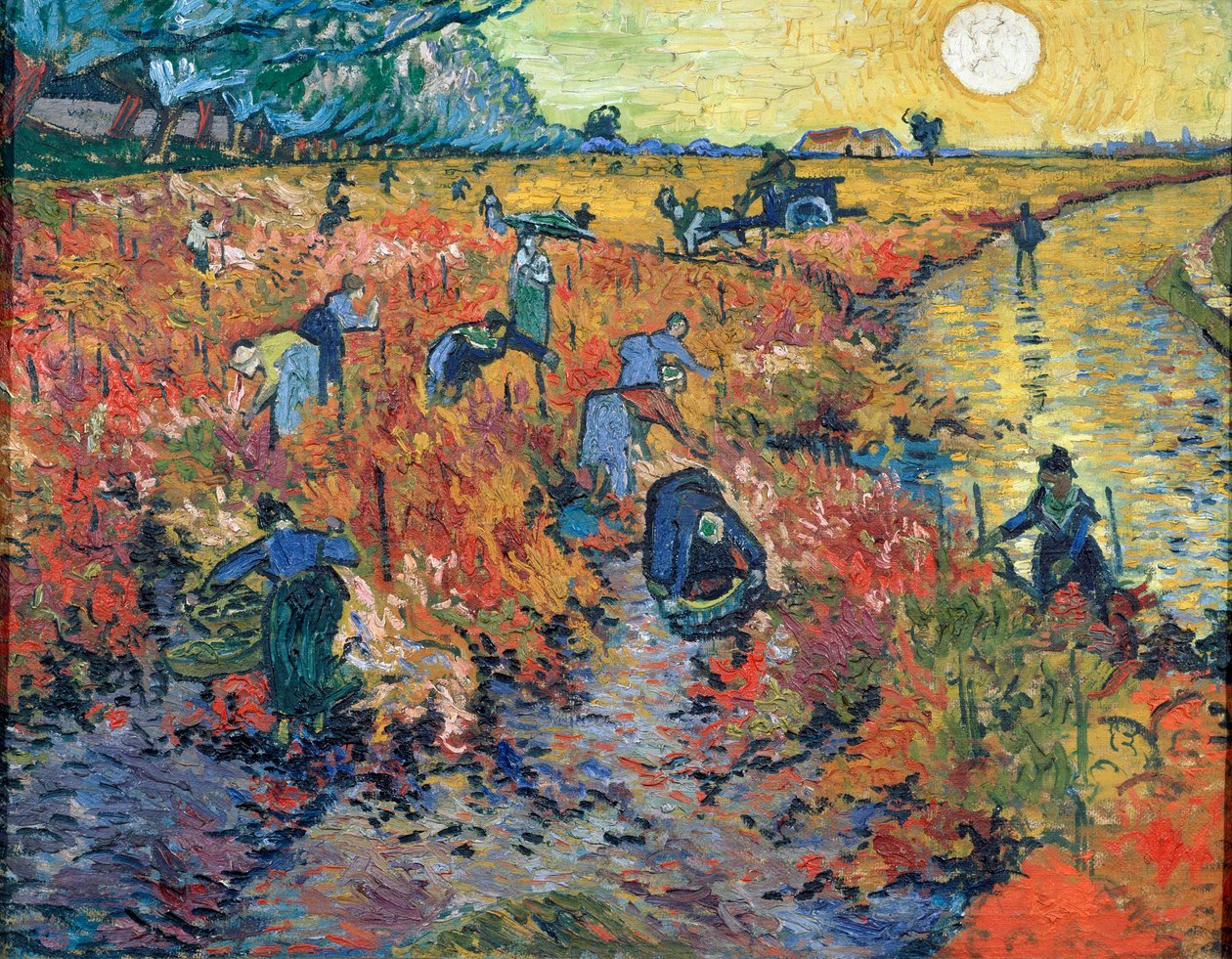 A vörös szőlőskertek Arles-ban, 1888. alkotó: Vincent van Gogh