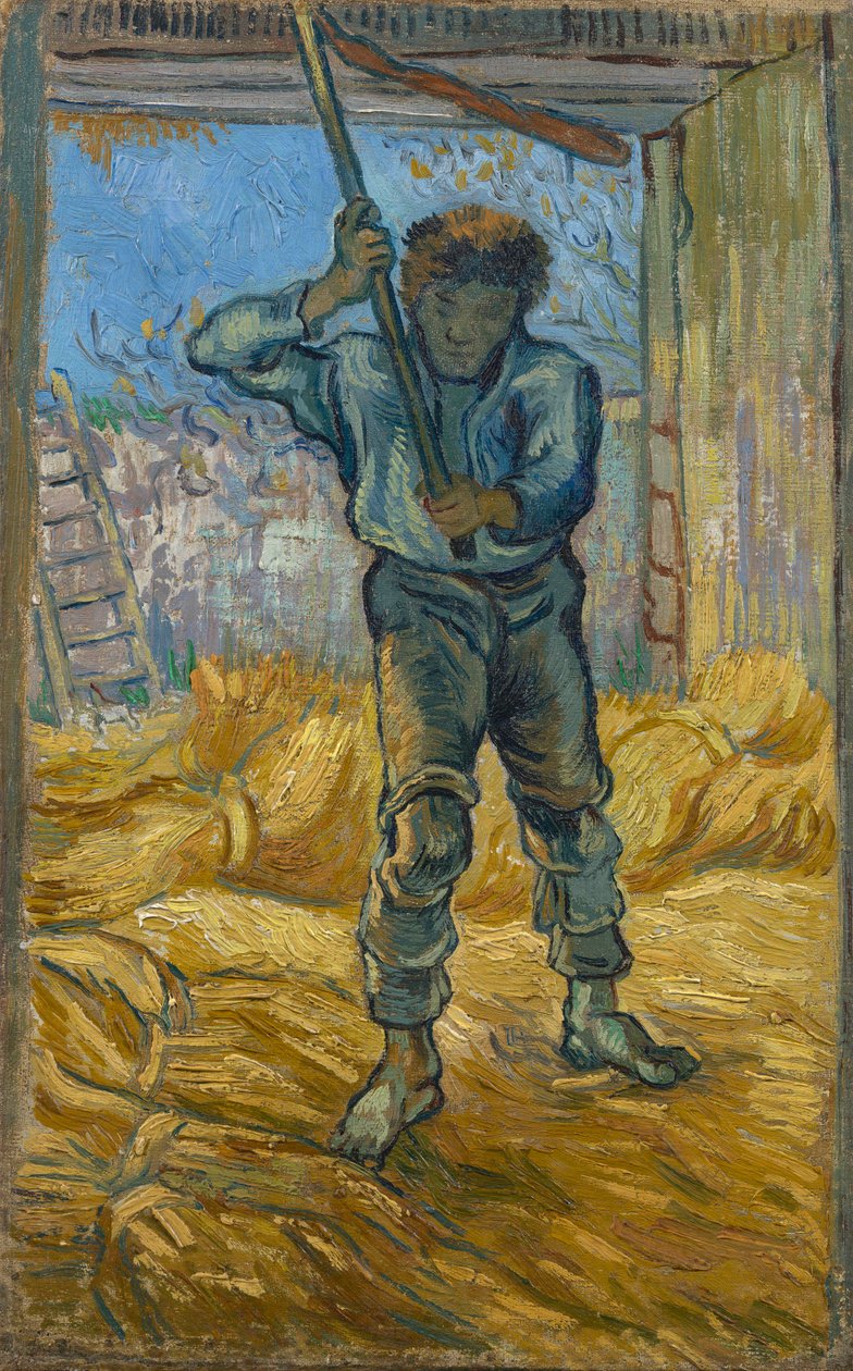 The Thresher (Millet nyomán) alkotó: Vincent van Gogh