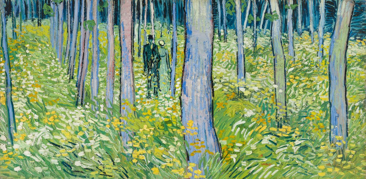 Aljnövényzet két ábrával alkotó: Vincent van Gogh