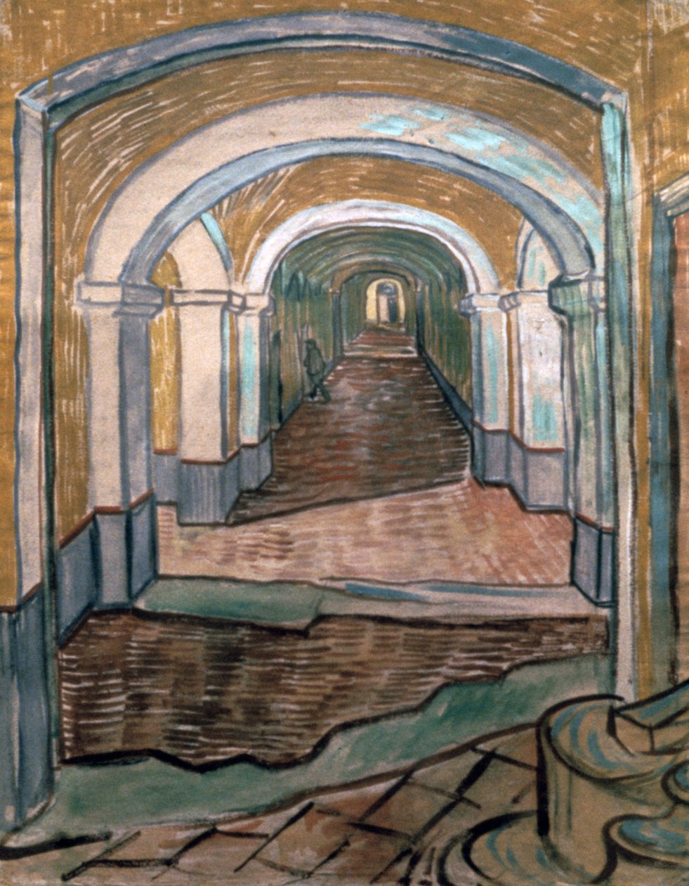Menedékház előszobája, 1889 alkotó: Vincent van Gogh
