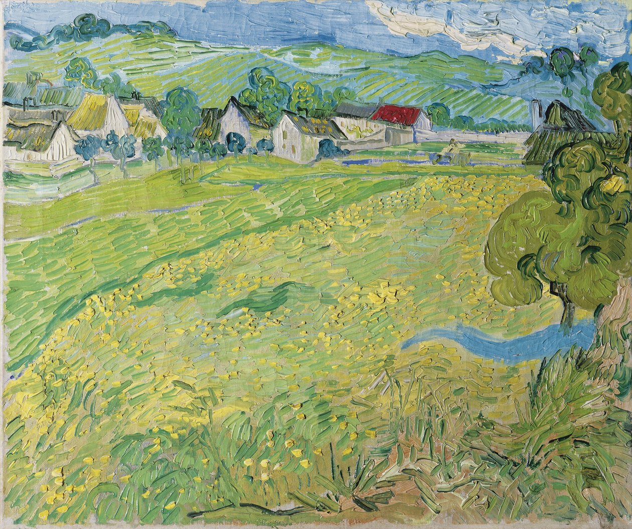 Vessenots látképe Auversben, 1890 alkotó: Vincent van Gogh