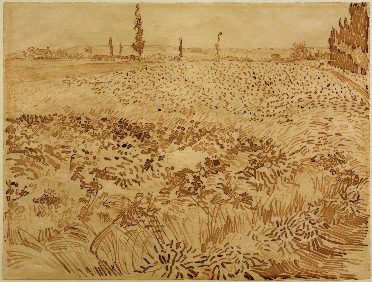 Búzamező alkotó: Vincent van Gogh