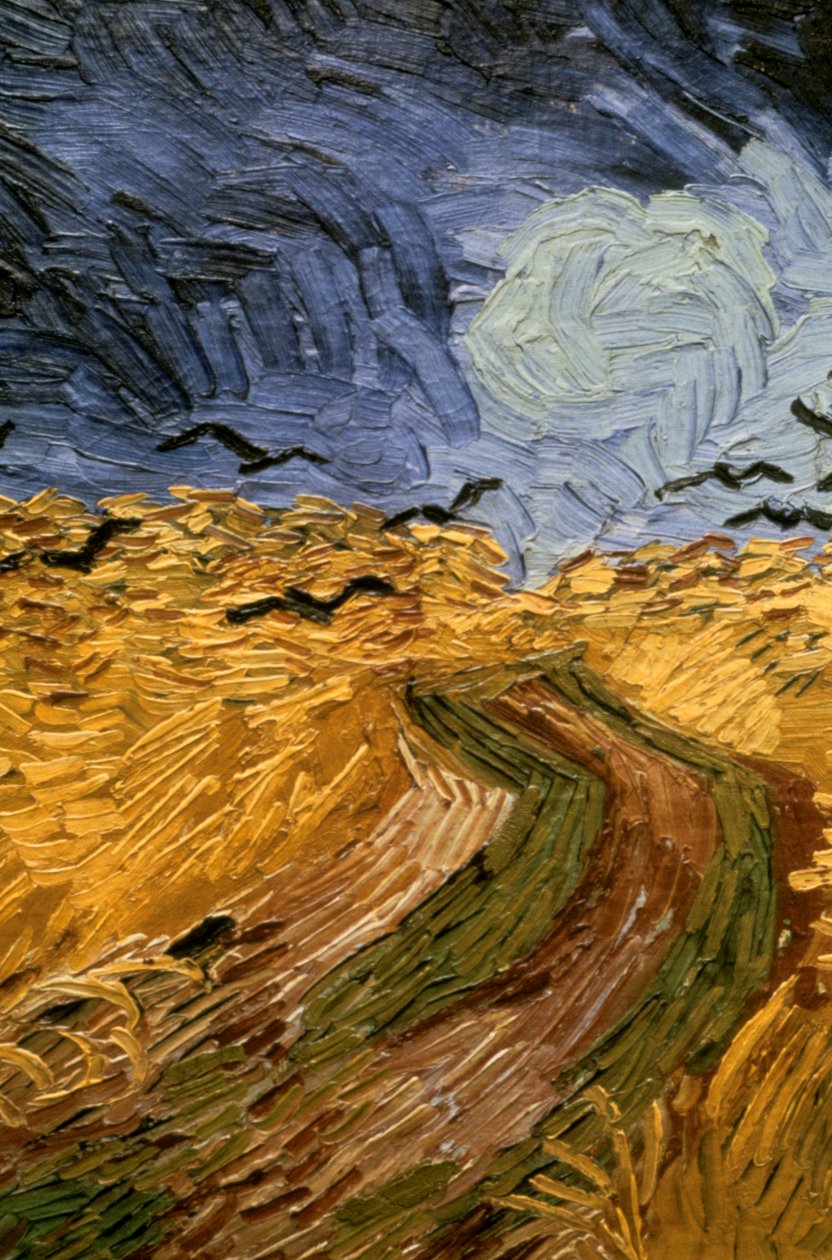 Búzamező varjakkal, részlet 1890. alkotó: Vincent van Gogh