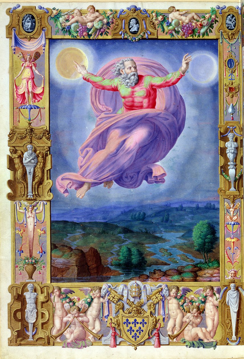 Latin 8880 fol.182v Isten, az Atya, III. Pál pápa zsoltárából, 1542 alkotó: Vincenzio Raimondi or Raimondo
