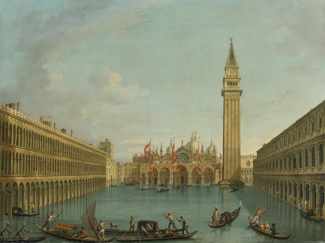 Kilátás az elárasztott Piazza San Marco térre alkotó: Vincenzo Chilone