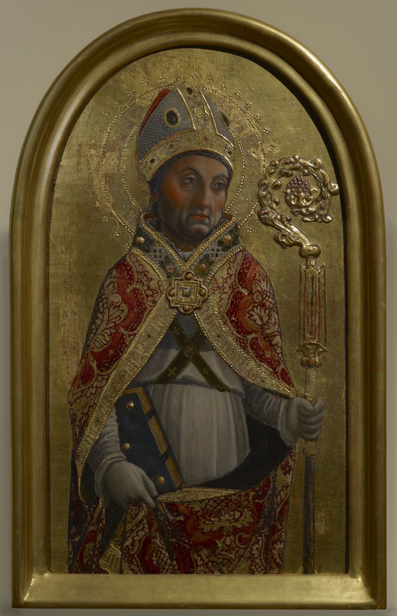 Saint Sirus, 1460 körül (tempera a panelen) alkotó: Vincenzo Foppa