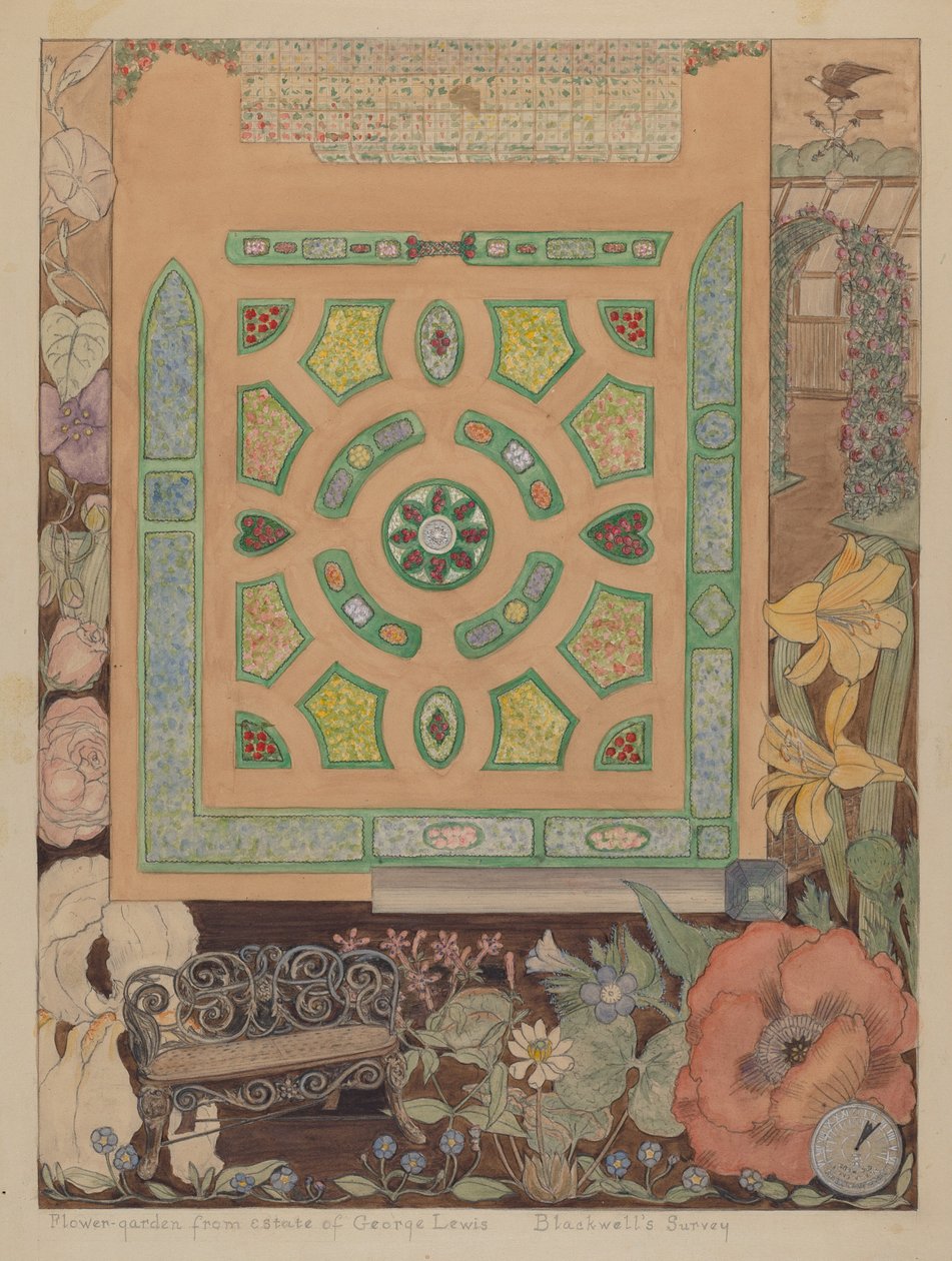 Virágoskert - Lewis Estate, c. 1936. alkotó: Virginia Richards