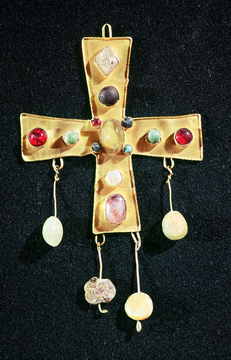 Kereszt a Torredonjimeno kincsből (arany és féldrágakövek) alkotó: Visigothic