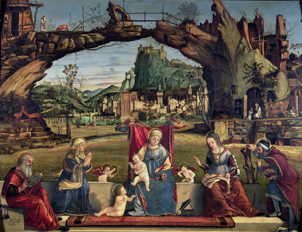 Szent beszélgetés, 1500 körül (részletesen lásd 84003) alkotó: Vittore Carpaccio