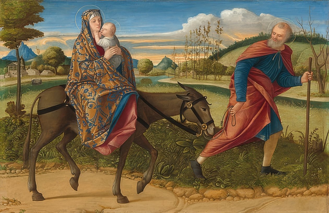Repülés Egyiptomba. 1515 körül alkotó: Vittore Carpaccio