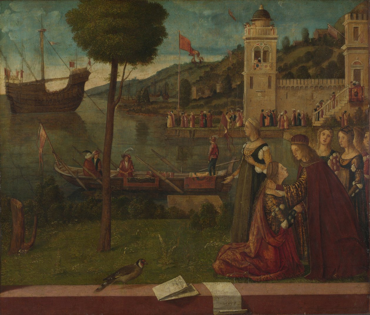 Ceyx távozása, c. 1502-1507 alkotó: Vittore Carpaccio