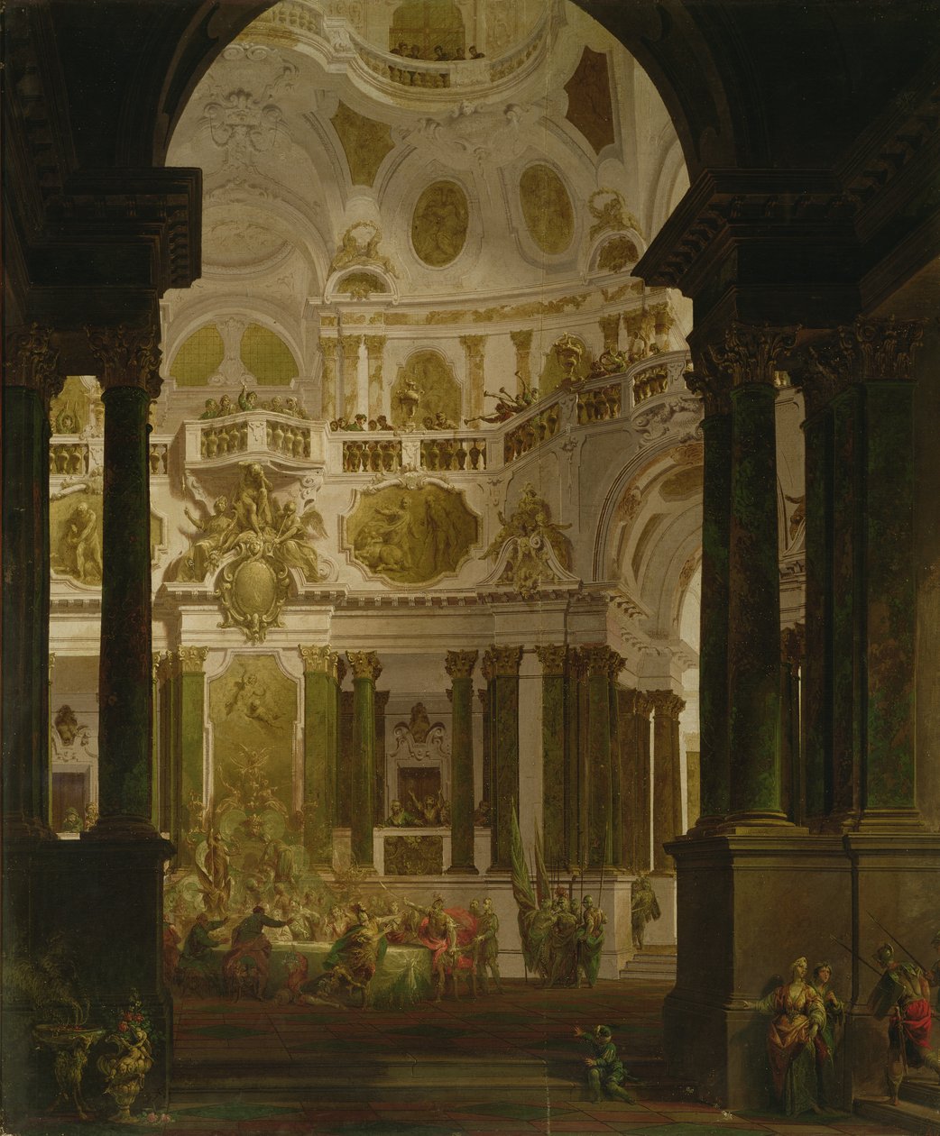 Belsazár ünnepe (tempera vásznon) alkotó: Vittorio Maria Bigari