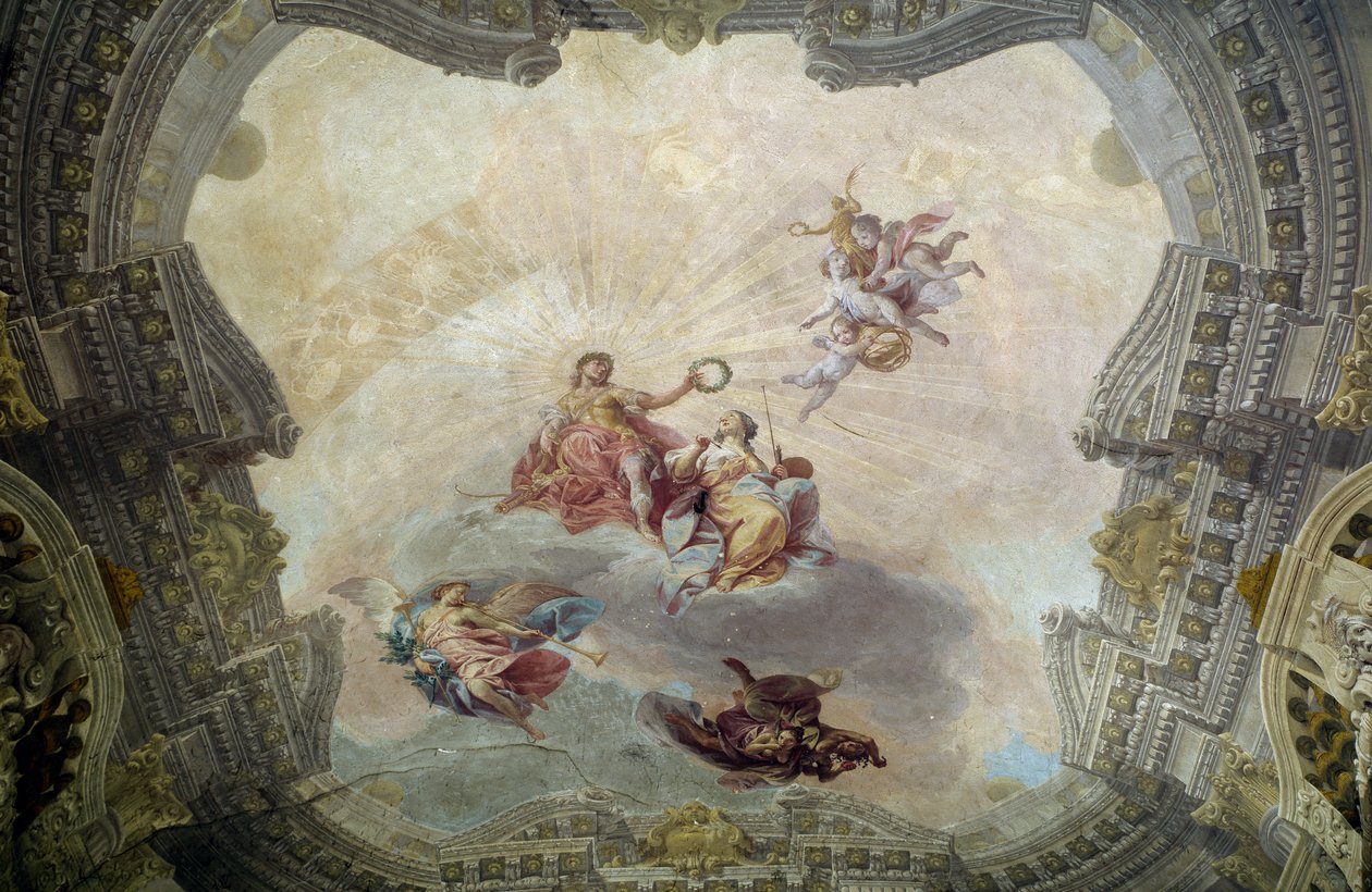 Apollo koronázó festmény alkotó: Vittorio Maria Bigari