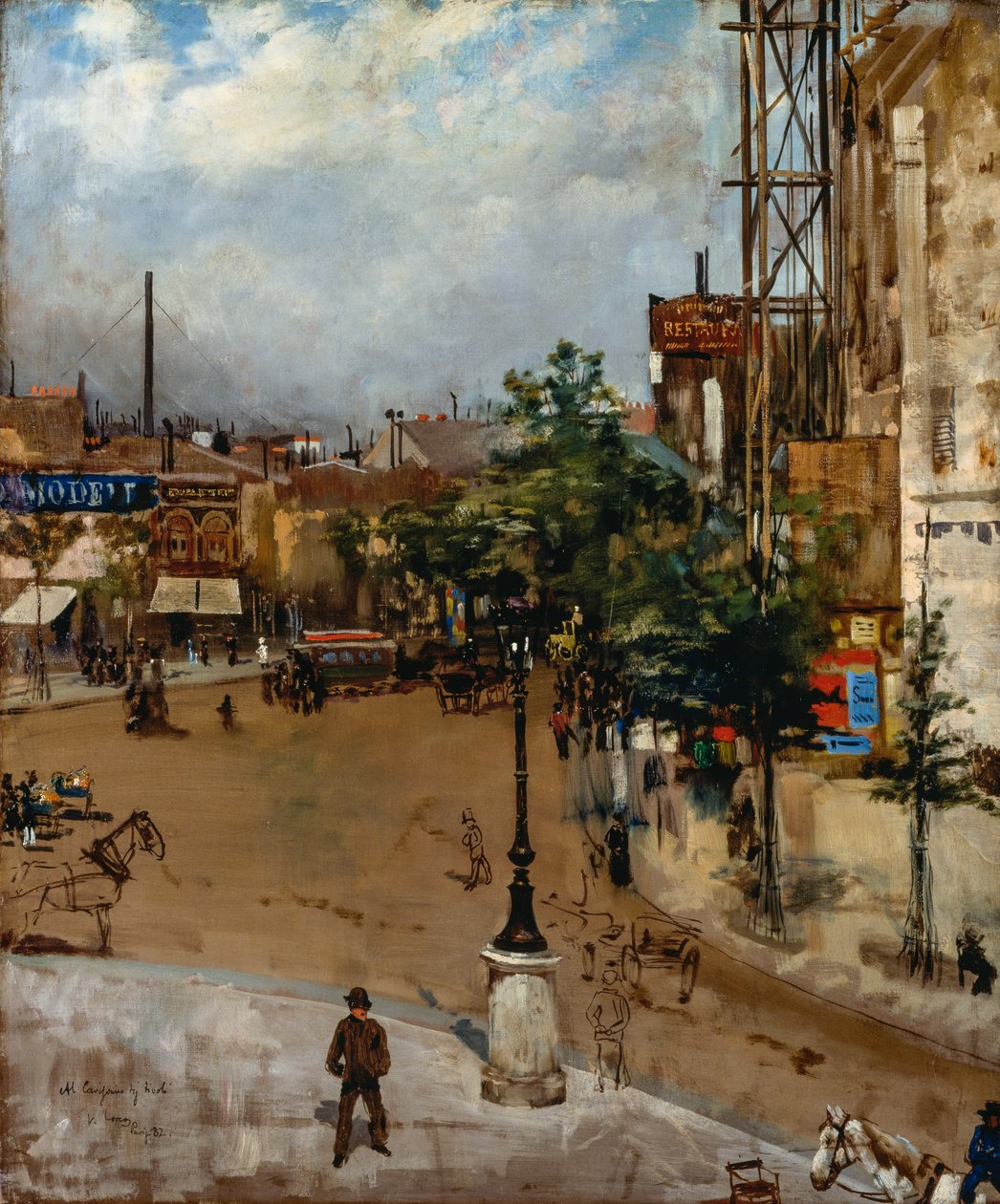 párizsi utca alkotó: Vittorio Matteo Corcos