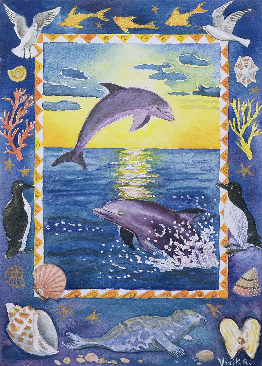Delfin, 1999 (wc papíron) alkotó: Vivika Alexander
