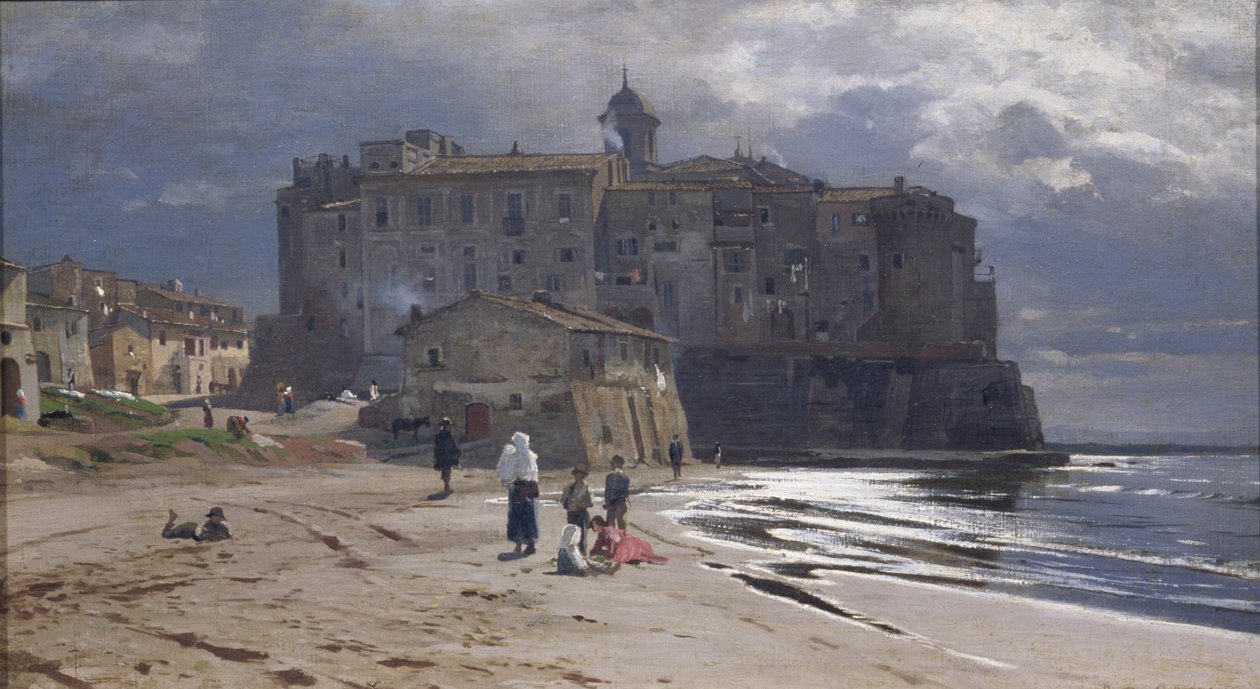 A város a tenger mellett, 1870-es évek alkotó: Vladimir Donatovich Orlovsky
