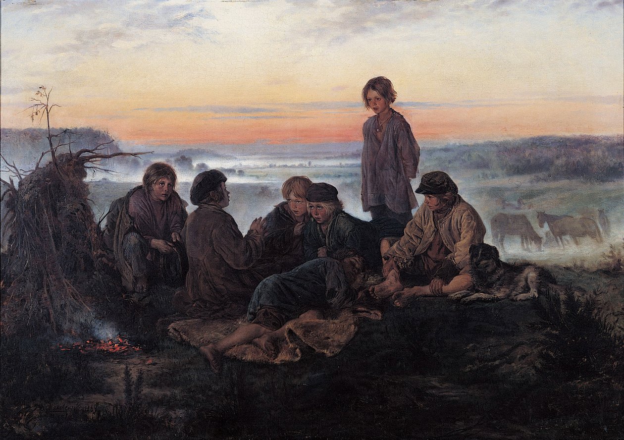 A Bezhin Lea, 1869 alkotó: Vladimir Egorovic Makovsky