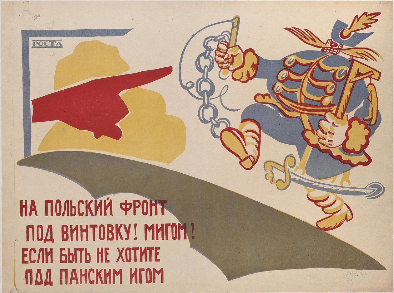 A lengyel frontra!, 1920. alkotó: Vladimir Vladimirovich Mayakovsky