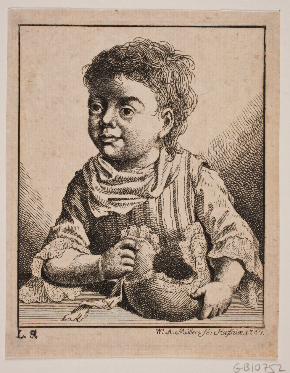 Kislány, félalakos alkotó: W.A. Müller