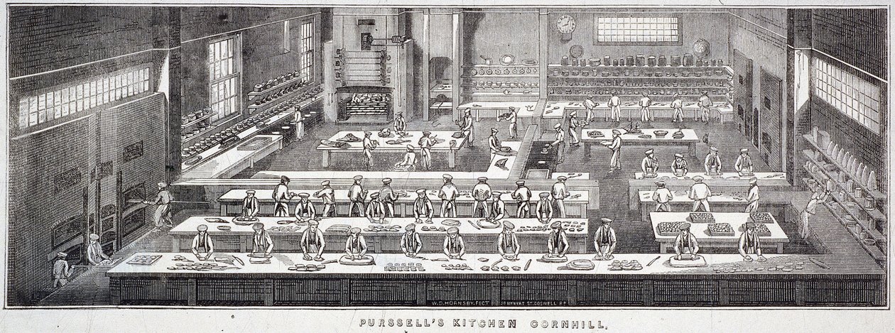 Cornhill, London, 1840 alkotó: WD Hornsby