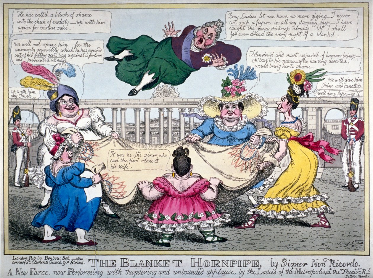 "The Blanket Hornpipe...", 1820. alkotó: WE