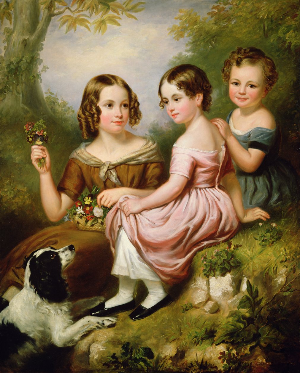 Három gyermek portréja, 1846 alkotó: W.R. Waters