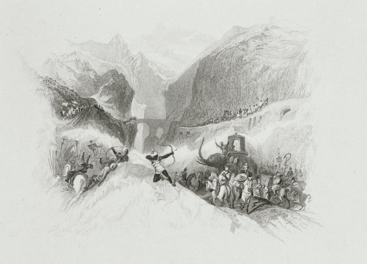Hannibál (Kr. e. 247-183) áthalad az Alpokon alkotó: W.R. Smith