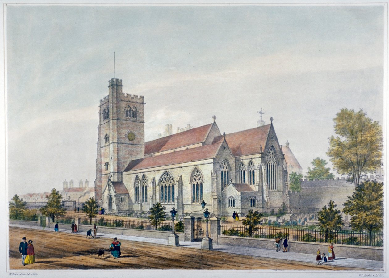 St Mary-at-Lambeth templom, London, 1851 alkotó: WT Ashfield