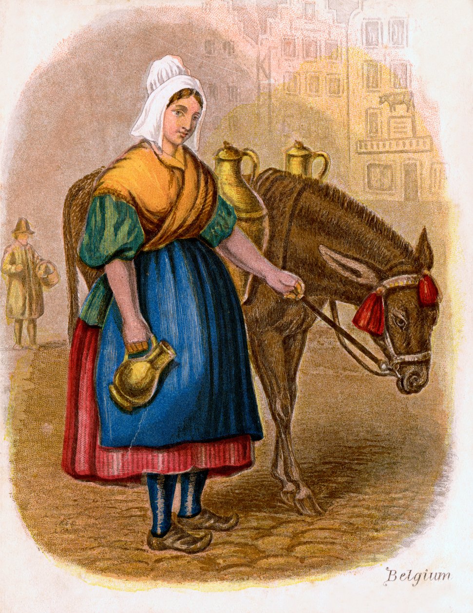Belga tejesasszony, 1809. alkotó: W. Dickes
