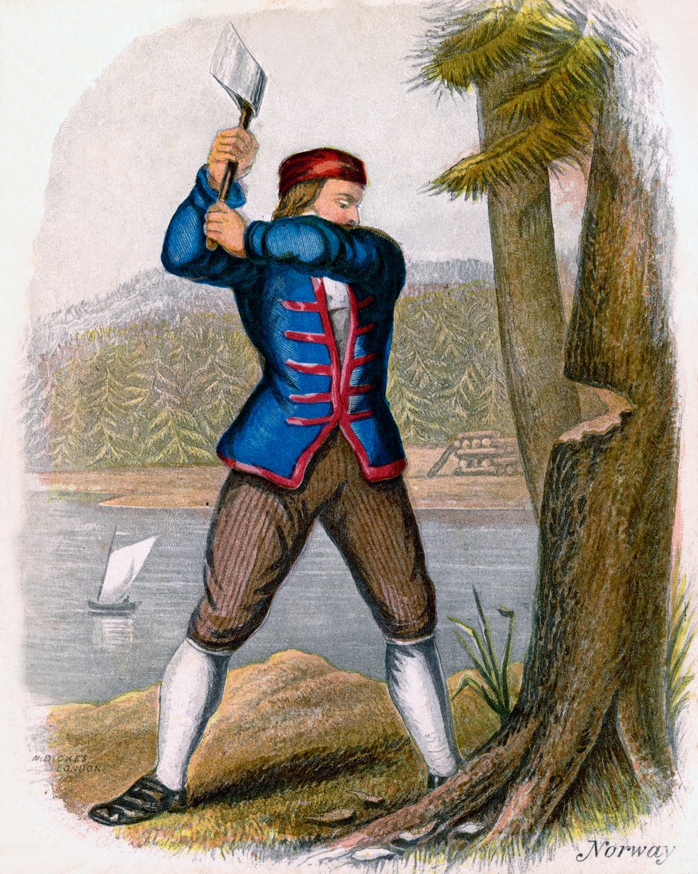 Norvég favágó, 1809. alkotó: W. Dickes
