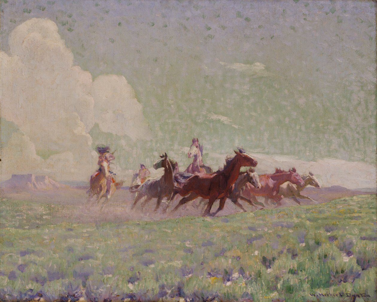 Az ellenség lovai, kb. 1912-1920. alkotó: W. Herbert Dunton