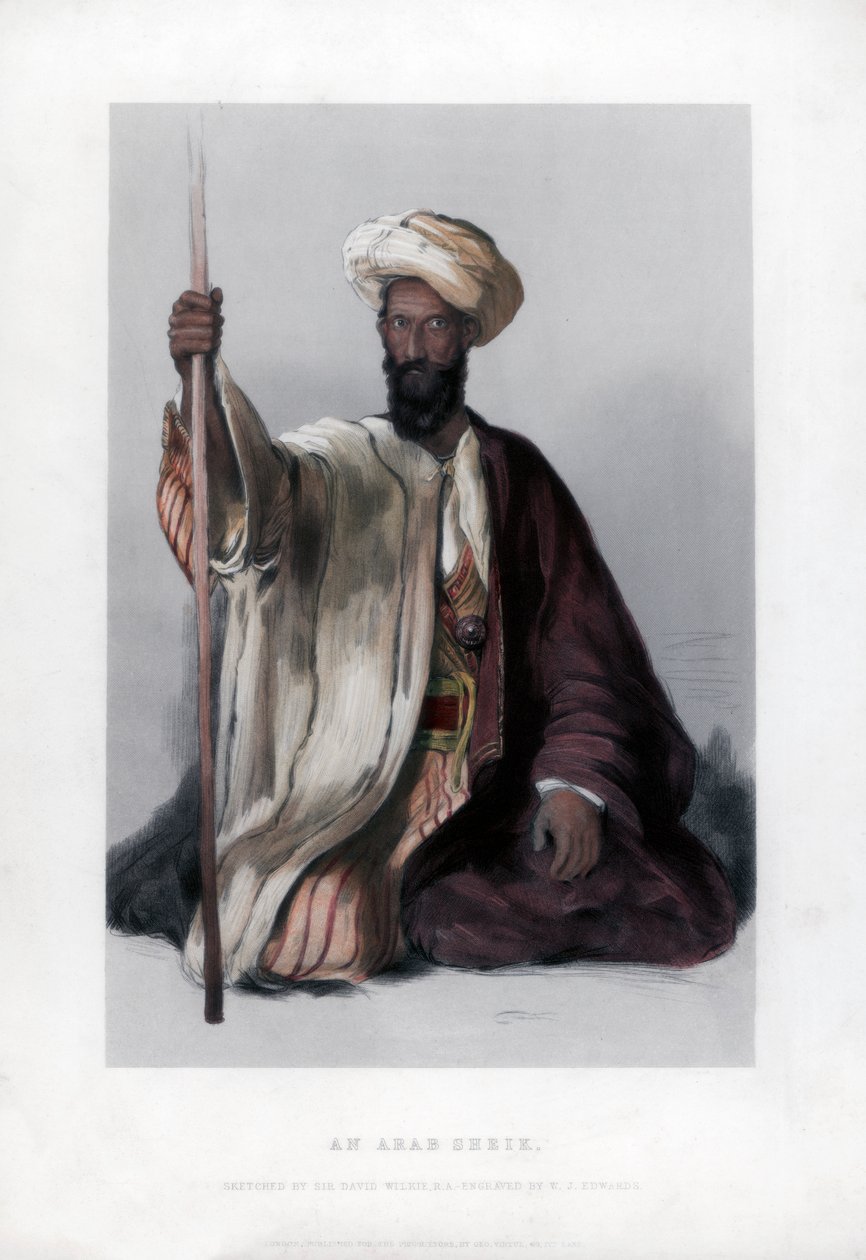 Egy arab sejk, 19. század alkotó: W. J. Edwards
