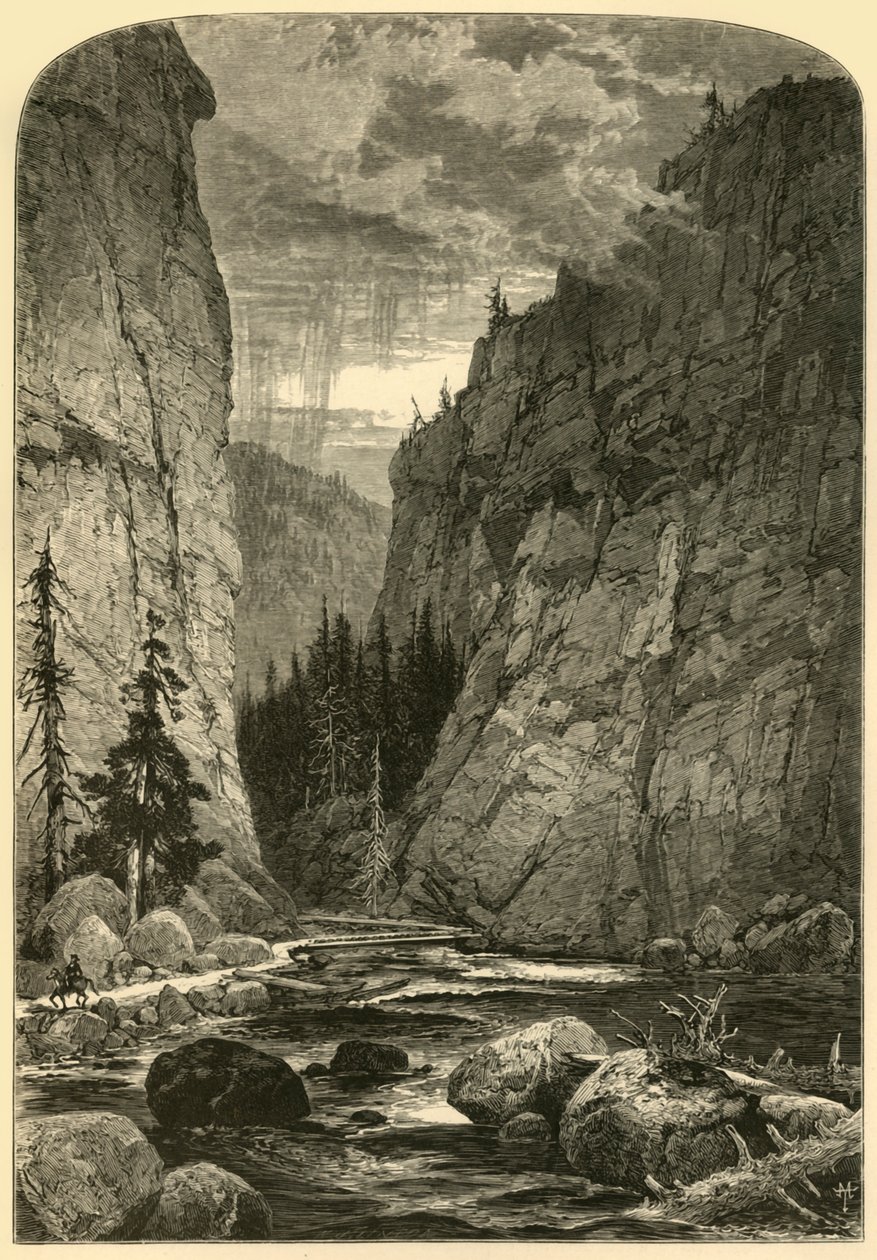 "Bowlder Canyon", 1874. alkotó: W. J. Linton