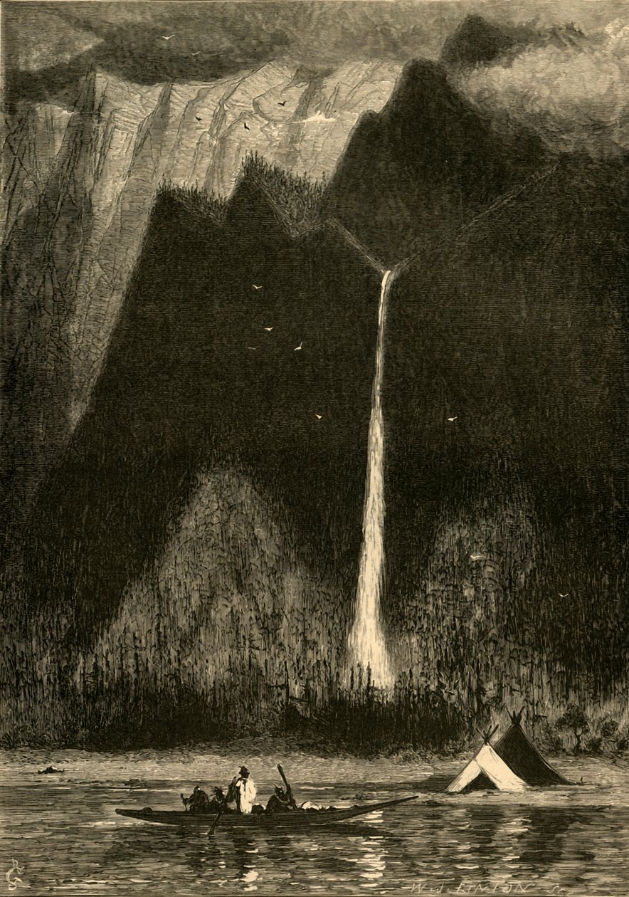 „Multnomah-vízesés”, 1872. alkotó: W. J. Linton