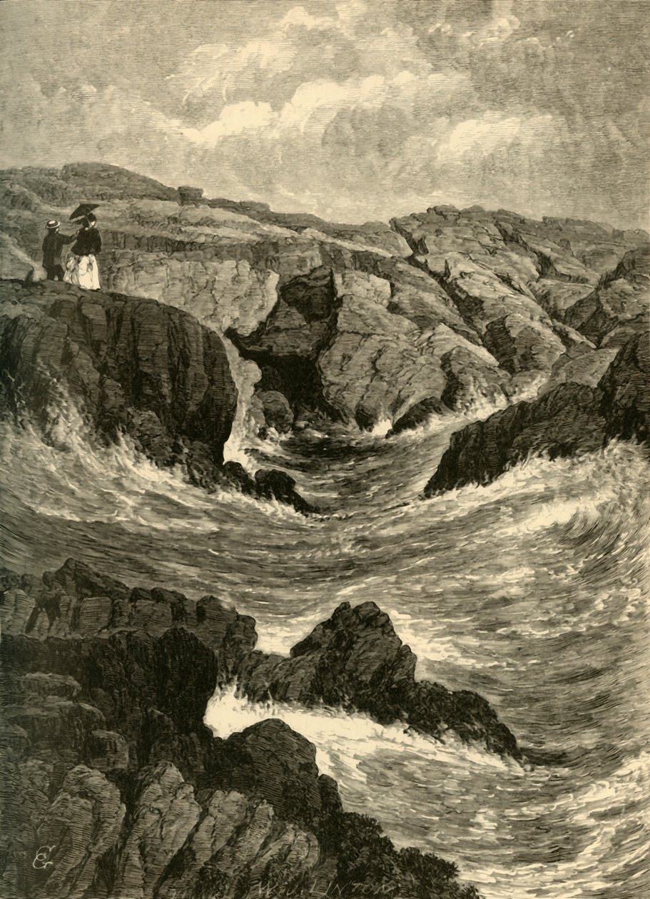 "The Spouting Cave", 1872. alkotó: W. J. Linton