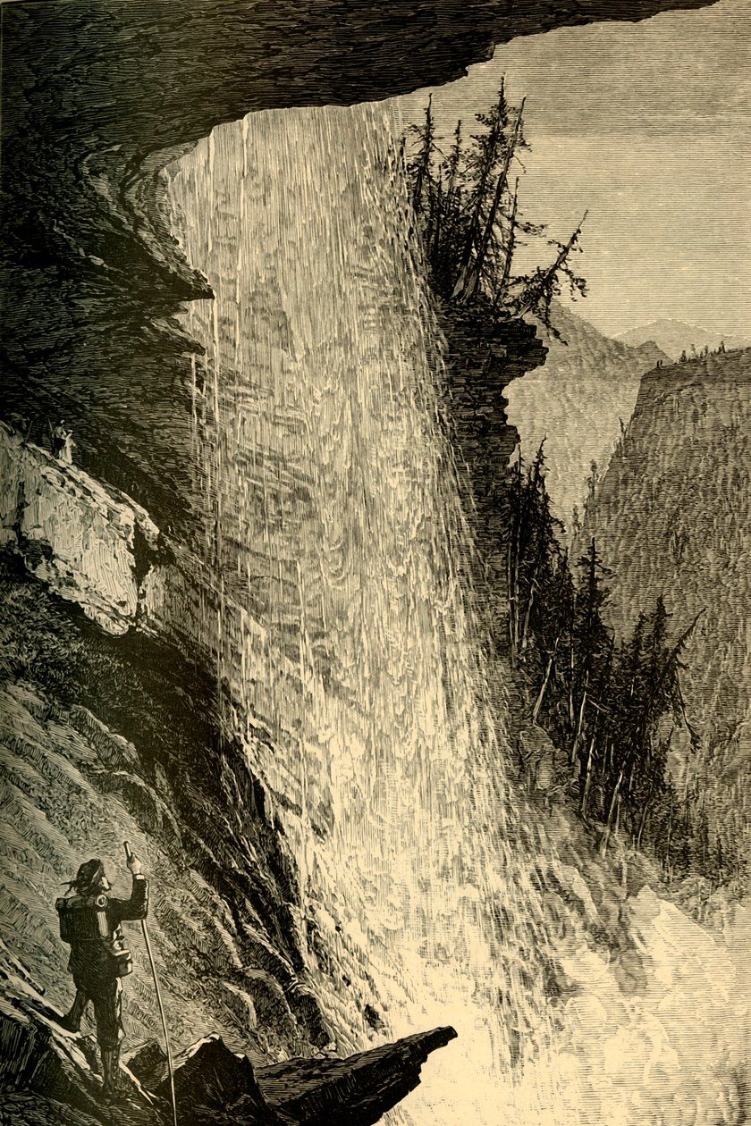 "A Catskill-vízesés alatt", 1874. alkotó: W. J. Linton