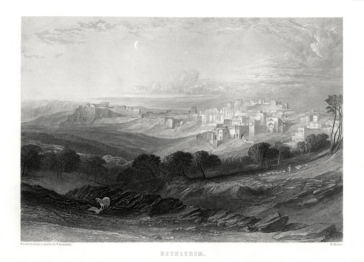Betlehem, Palesztina, 19. század alkotó: W. Miller