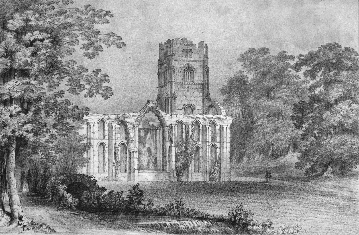 Fountains Abbey, 1840 alkotó: W Monkhouse