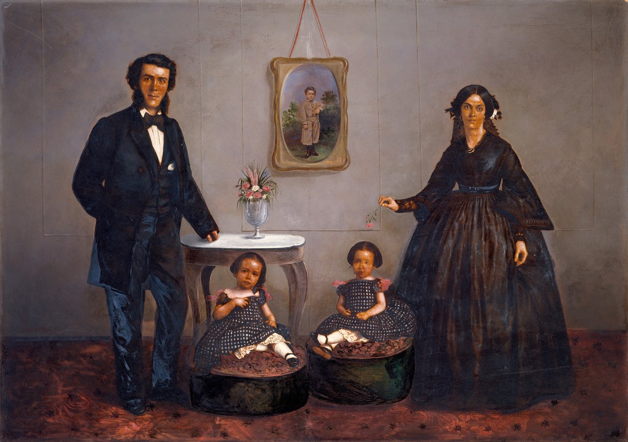 Családi portré, kb. 1855 alkotó: W. Penny