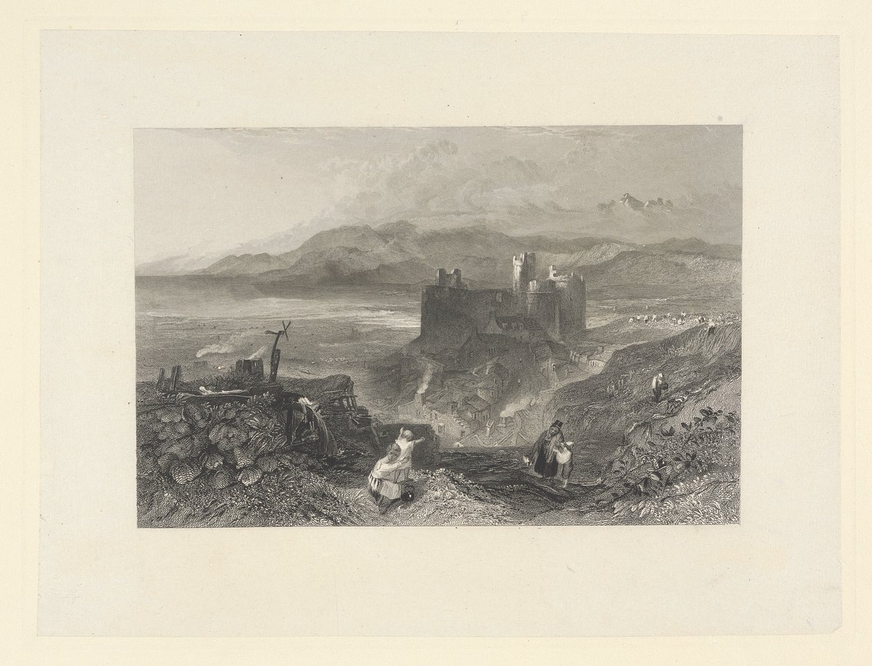 Harlech kastély, Észak-Wales alkotó: W. R. Smith