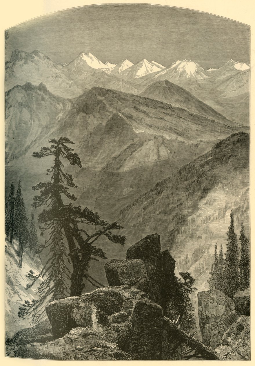 "Sierras csúcsa", 1874. alkotó: W. Roberts