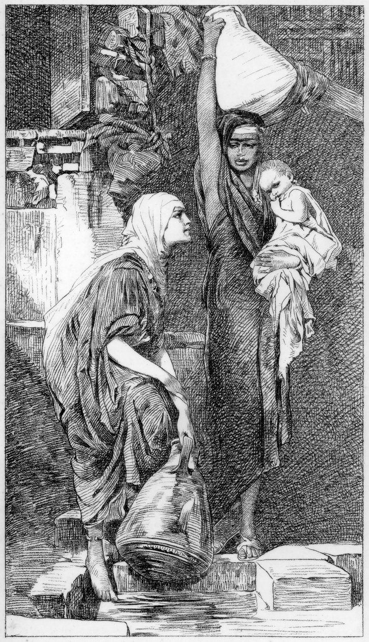 Egy fellah nő a forrásnál, 1880-1882. alkotó: W. Unger